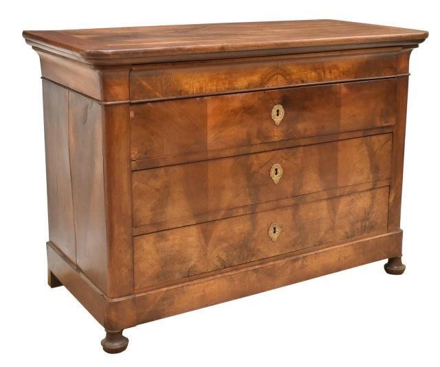 FRENCH LOUIS PHILIPPE WALNUT FOUR-DRAWER