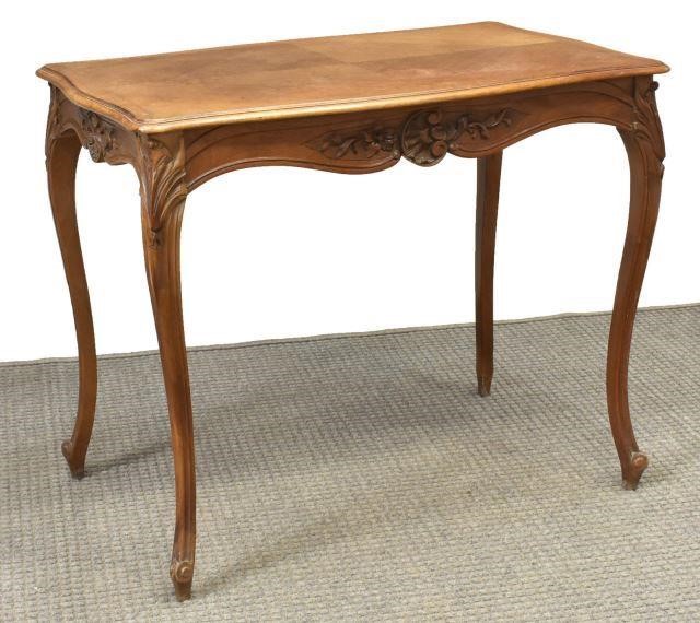 FRENCH LOUIS XV STYLE WALNUT TABLEFrench