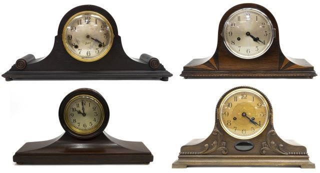 (4) CAPTAIN'S HAT MANTEL CLOCKS(lot