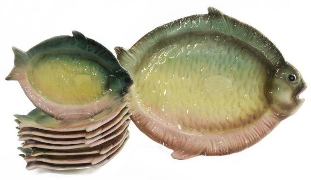 (8) FRENCH GLAZED CERAMIC FISH