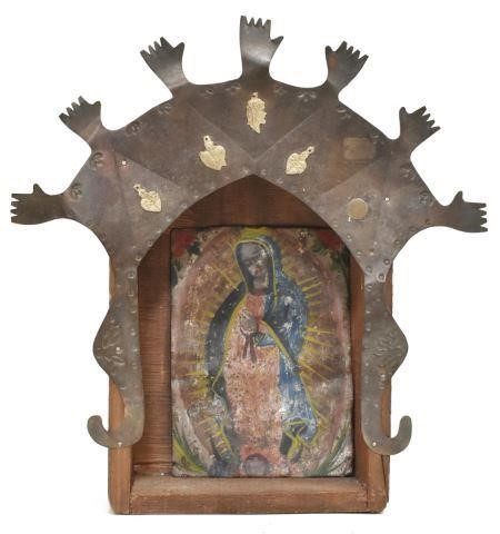 OUR LADY OF GUADALUPE RETABLO PAINTING 3c14c7