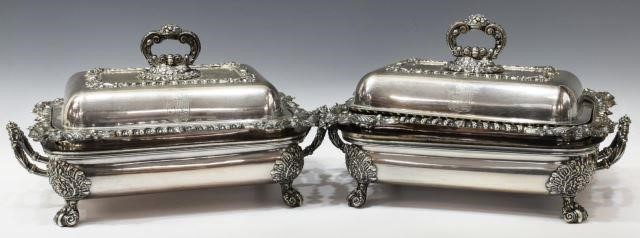 (2) ENGLISH SILVER PLATE ENTREE