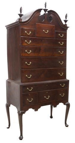 QUEEN ANNE STYLE MAHOGANY HIGHBOY CHEST