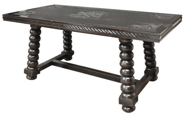 SPANISH EBONIZED DINING TABLE ON 3c14f3