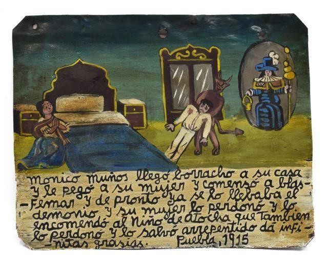 MEXICAN RETABLO EX VOTO PAINTING 3c1505