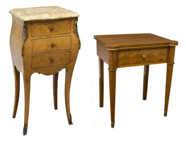  2 VARIED FRENCH BEDSIDE CABINETS lot 3c151f