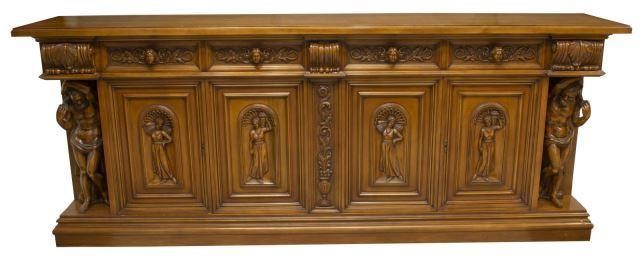 ITALIAN FIGURAL CARVED SIDEBOARDItalian 3c1579