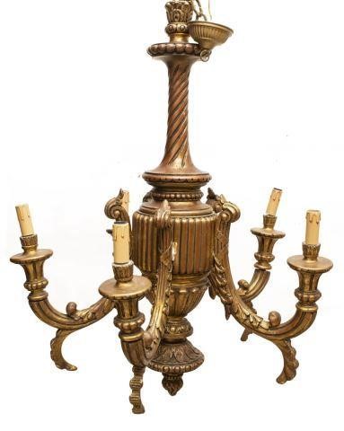 ITALIAN LOUIS XVI STYLE GILT SIX LIGHT 3c1596