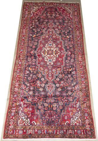 HAND-TIED PERSIAN HERIZ RUG, 127 X