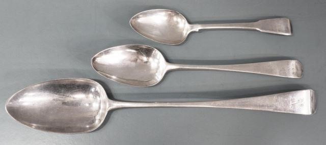 (3) ENGLISH GEORGE III STERLING SILVER