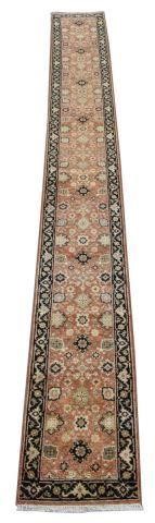 HAND-TIED PERSIAN MAHAL FLOOR RUNNER,