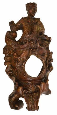 FRENCH ROCOCO CARVED WALNUT FIGURAL 3c15b3