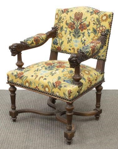 FRENCH FLORAL UPHOLSTERED FIGURAL