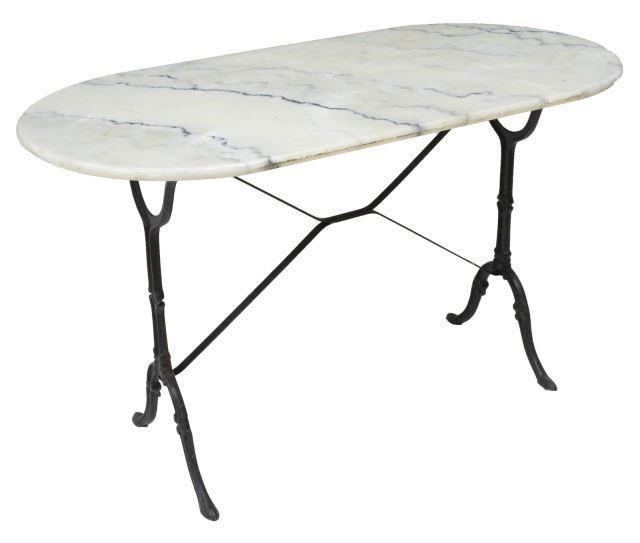 PARISIAN MARBLE TOP CAST IRON BISTRO 3c15f1