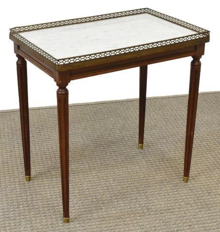 LOUIS XVI STYLE MARBLE TOP MAHOGANY 3c1601