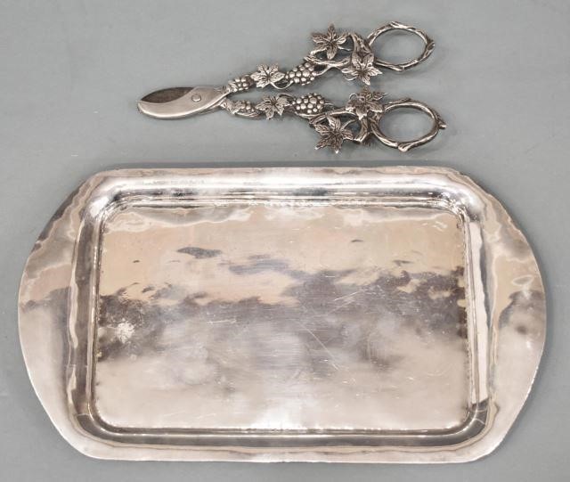  2 MEXICO STERLING CARD TRAY  3c163e