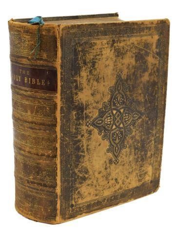 BRITISH LEATHER BOUND FAMILY HOLY 3c169a