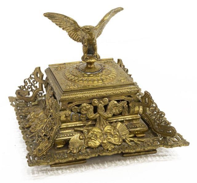 ENGLISH VICTORIAN BRASS DESK STAND