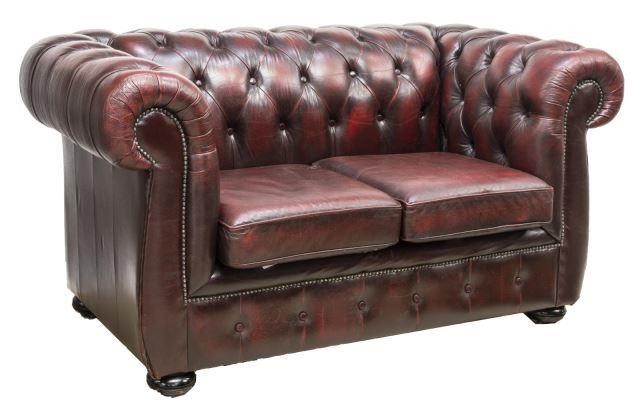 ENGLISH CHESTERFIELD OXBLOOD LEATHER 3c16af