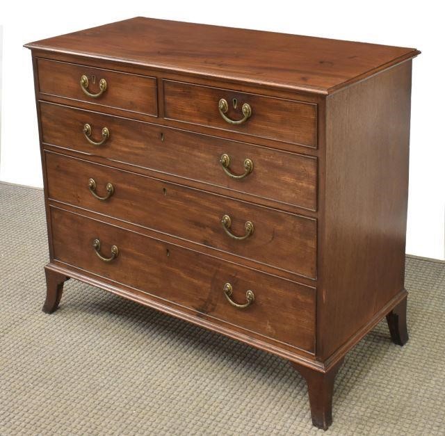 GEORGIAN FIVE DRAWER MAHOGNAY CHEST  3c171e