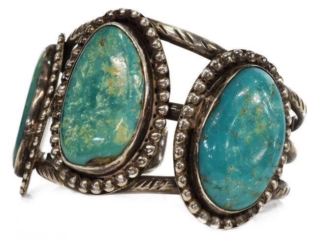 NATIVE AMERICAN SILVER & TURQUOISE