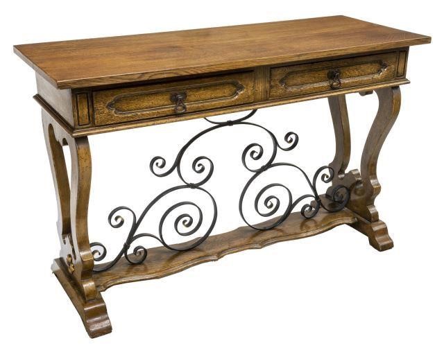 CONTINENTAL OAK CONSOLE TRESTLE