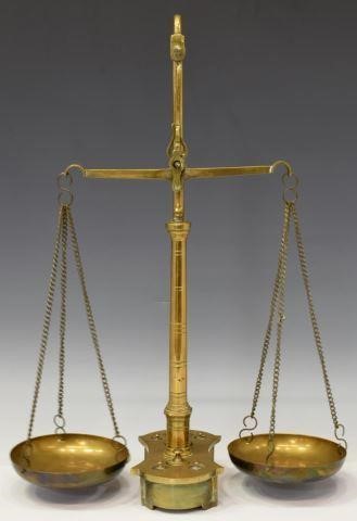 ENGLISH BRASS DOUBLE TRAY BALANCE