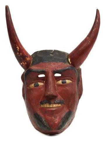 FOLK ART CARVED & PAINTED EL DIABLO