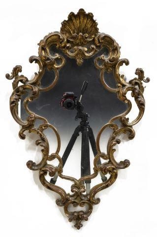 ITALIAN FLORENTINE GILTWOOD MIRROR,