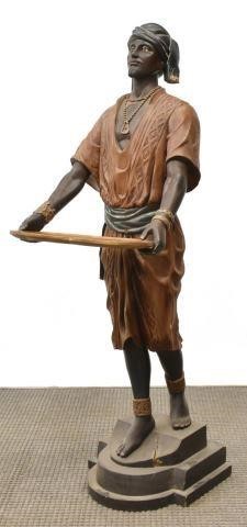 BLACKAMOOR STANDING FIGURE HOLDING