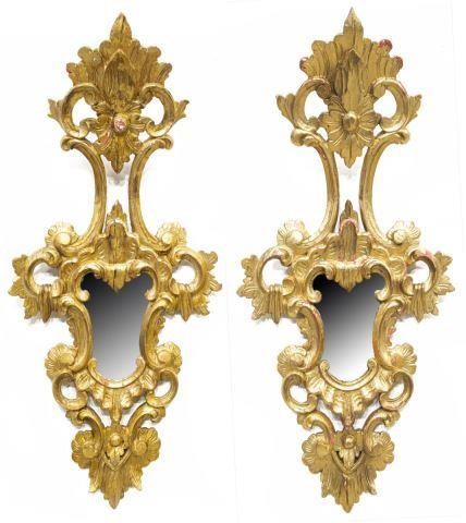 (2) ITALIAN LOUIS XV STYLE GILT