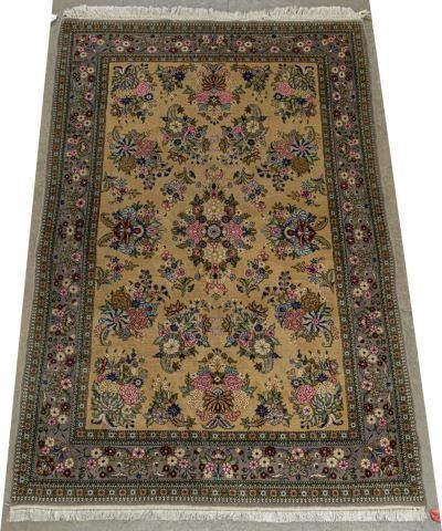 HAND TIED PERSIAN QUM WOOL RUG 3c1894