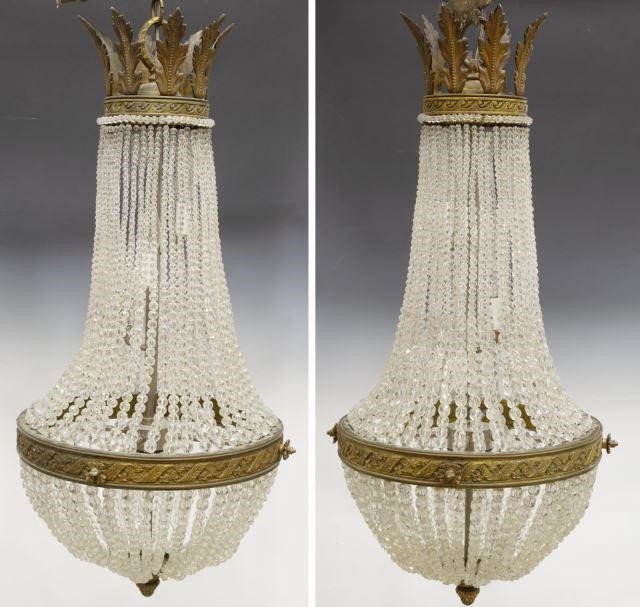  2 FRENCH EMPIRE STYLE FOUR LIGHT 3c18c3