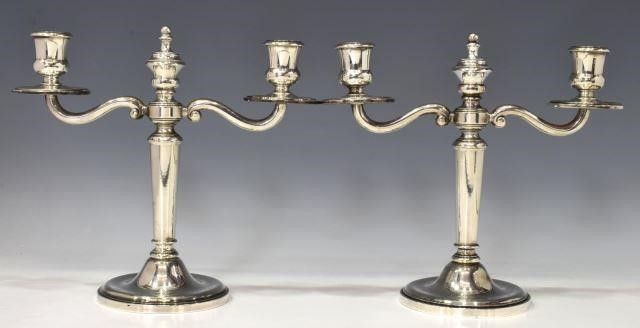 (2) CHRISTOFLE SILVER PLATE TWO-LIGHT