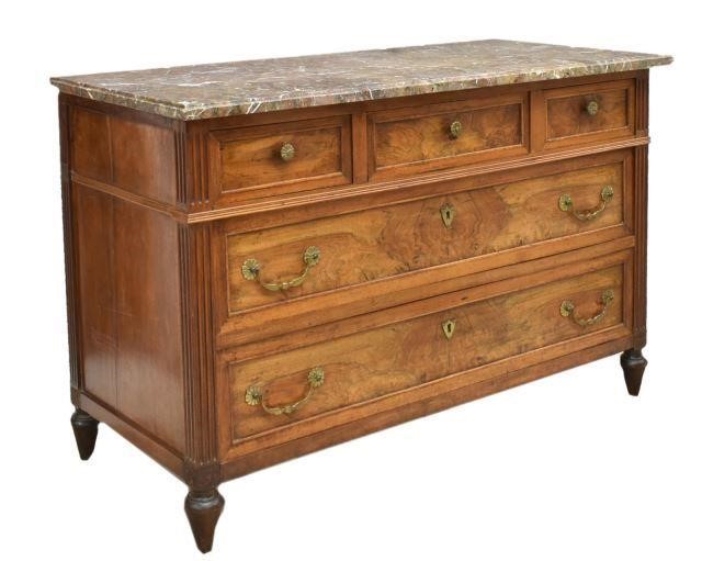 FRENCH LOUIS XVI MARBLE TOP COMMODEFrench 3c194f