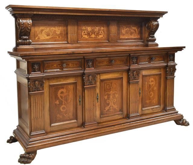 FLORENTINE MARQUETRY WELL CARVED