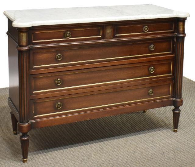 FRENCH LOUIS XVI STYLE MARBLE TOP 3c195b