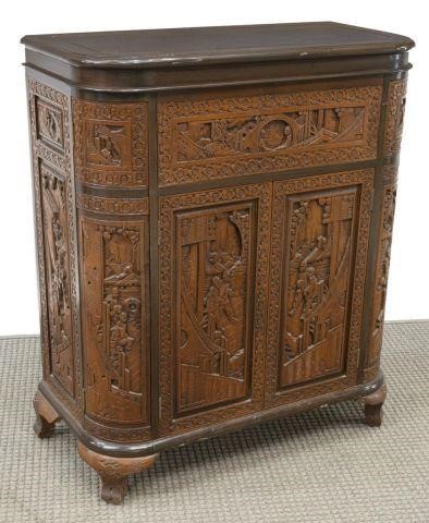 ORNATE CHINESE CARVED FITTED BAR 3c1990