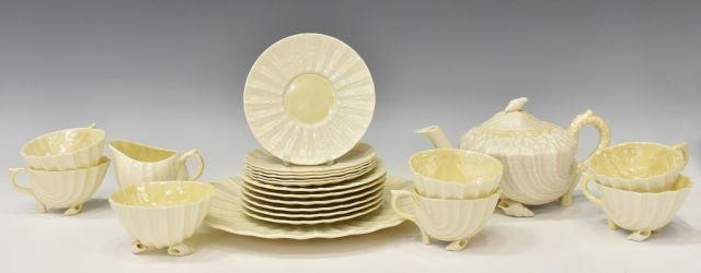 22) IRISH BELLEEK NEPTUNE YELLOW