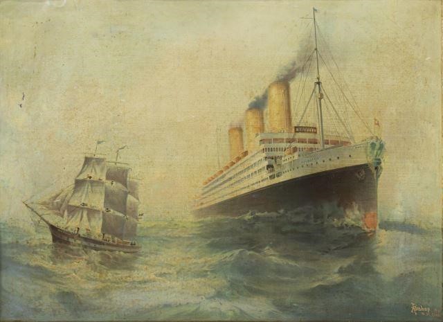 S.S. IMPERATOR LITHOGRAPH ON METAL