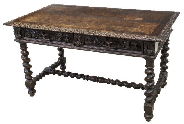 FRENCH HENRI II STYLE CARVED OAK 3c19bd