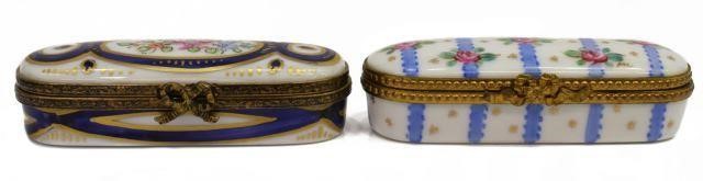 (2) FRENCH LIMOGES MINIATURE PORCELAIN