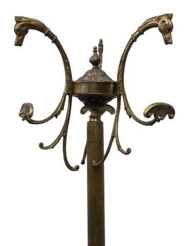 ITALIAN BRASS DOLPHIN SUPPORT STANDING 3c1a0a