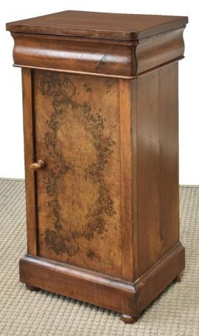 FRENCH BURLWOOD BEDSIDE CABINETFrench 3c1a14