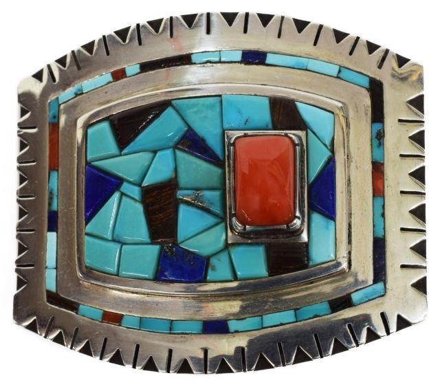 KATHRYN WALLACE NAVAJO INLAID SILVER 3c1a53