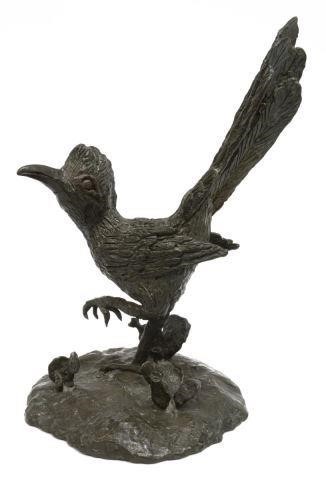 BRONZE SCULPTURE, ROADRUNNER &