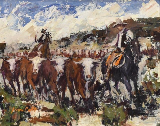 JAMES LEE COLT (1922-2005) CATTLE RUSTLERSFramed