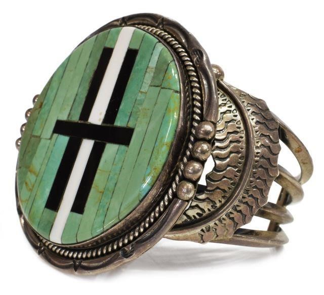 JEANETTE DALE NAVAJO STERLING INLAID