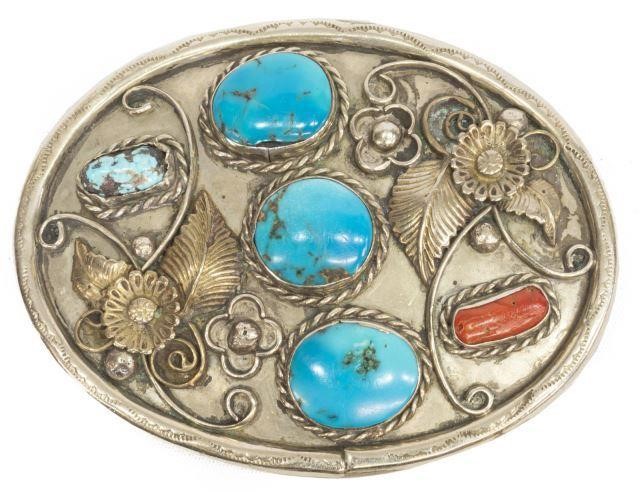 NORMAN LEE (NAVAJO) SILVER TURQUOISE