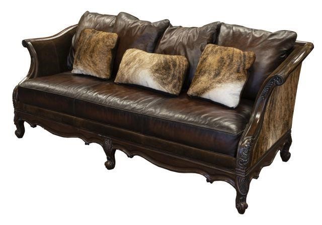 BERNHARDT LEATHER, COWHIDE & SUEDE